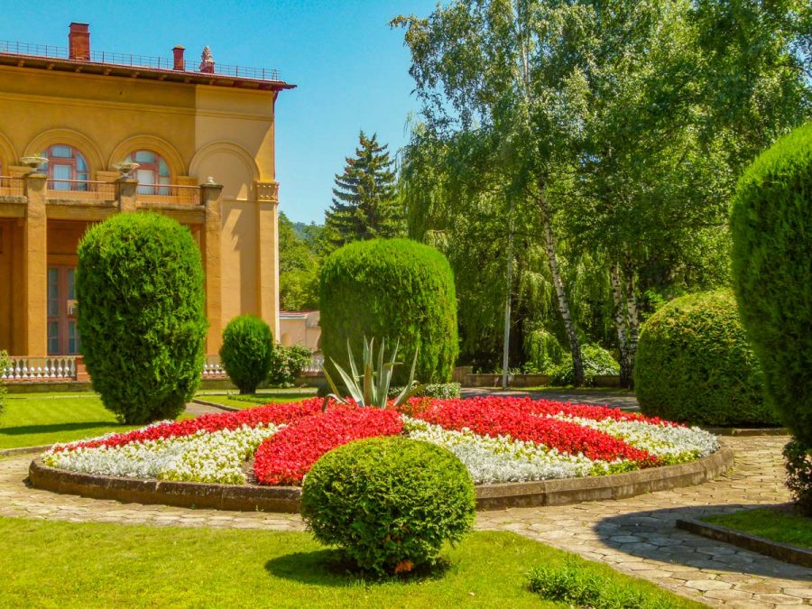 Территория в санатории Москва в городе Кисловодске - фотография