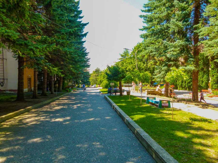 Территория в санатории Москва в городе Кисловодске - фотография