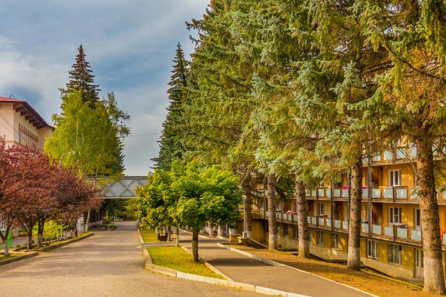 Теплый переход между корпусами в санатории Москва в городе Кисловодске - фотография